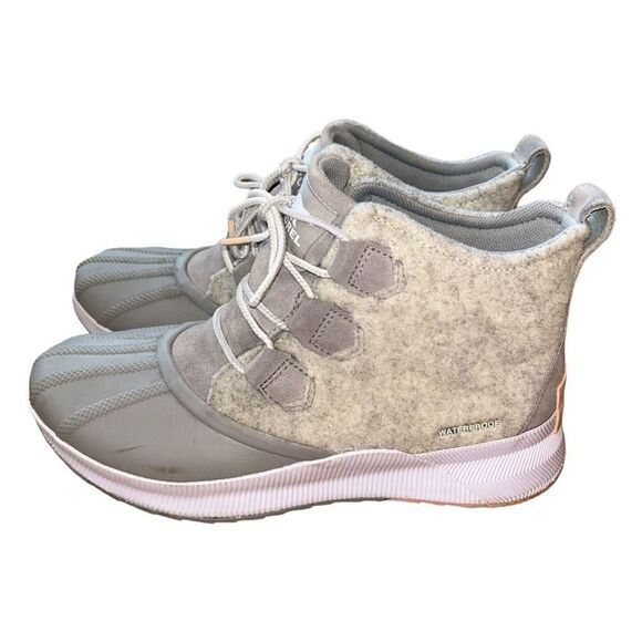 Sorel Out N About III Classic Leather Boot In Dove Peach Size Women’s 10 - Picture 2 of 16